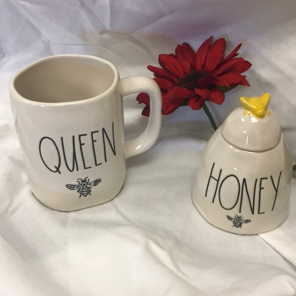 Rae Dunn Other - Rae Dunn Queen Bee Mug & Honey Bee Pot